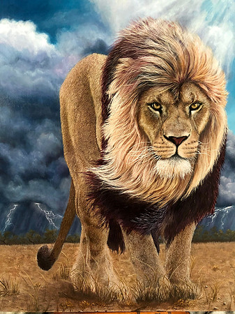 04: "Undefeated"  - Oil painting on wooden panel - 50 x 66 cm